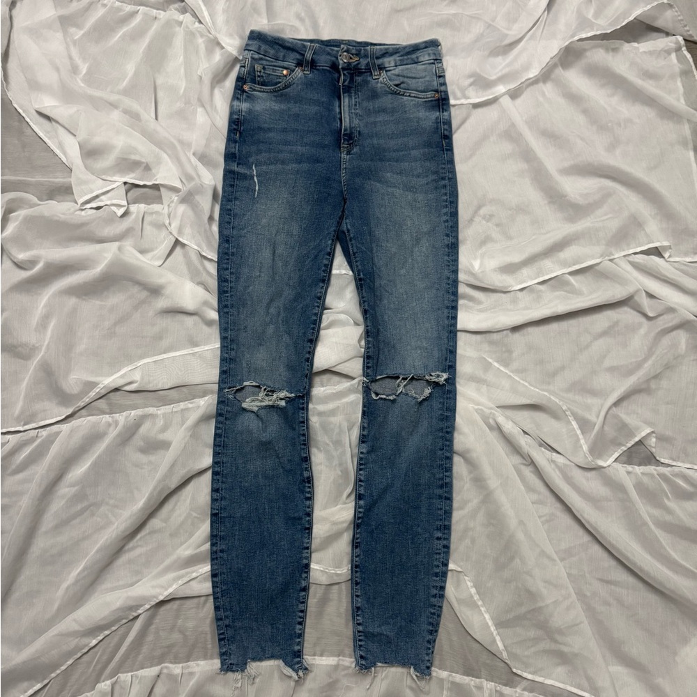 & Denim by H&M Distressed Super Skinny High Waist Jeans